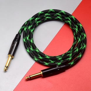 适用芬德Fender芬达电吉他连接线6.35大二芯公对公贝斯音响音频线