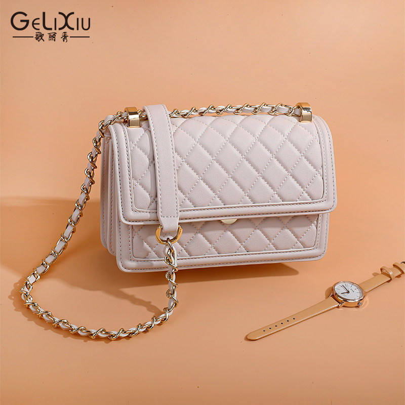 菱格链条女包单肩斜挎包包2020新款潮小众设计时尚百搭夏天小清新