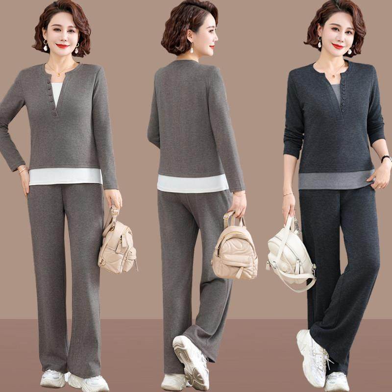 春季妈妈的秋季风格两件套40和50岁中年秋季新运动套装休闲0119ud,女装/女士精品,休闲运动套装,淘宝优惠券,粉丝福利购,淘宝优惠卷