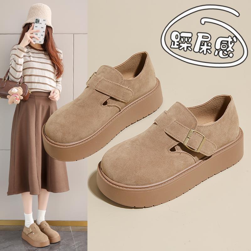 厚底勃肯鞋鞋2025新款季全包增高博肯鞋子34码一脚蹬懒人1201k