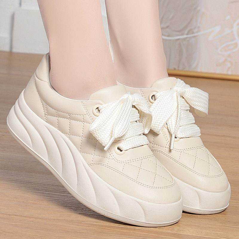 厚底增高面包鞋女2026春新款女单鞋百搭小白鞋真软底休闲鞋0125e,女鞋,时尚休闲鞋,淘宝优惠券,粉丝福利购,淘宝优惠卷