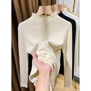 春女式新款式保暖高领内搭打底衫针织衫0228e