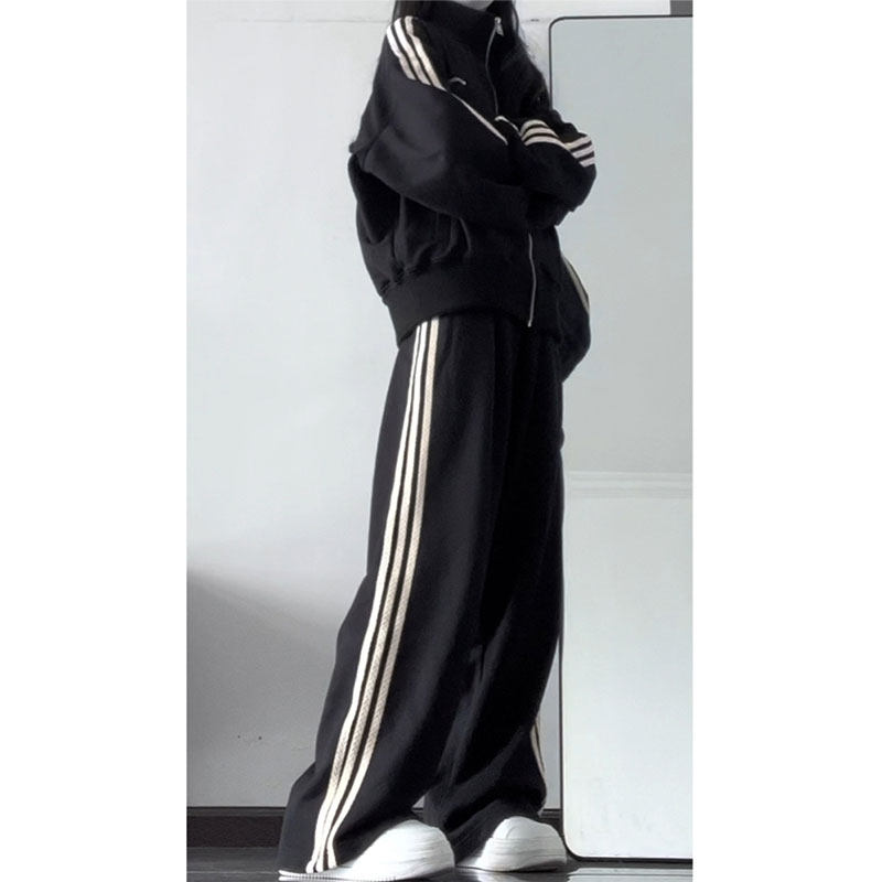 秋冬季炸街运动服套装女学生宽松显瘦时尚大码卫衣休闲两件1023z