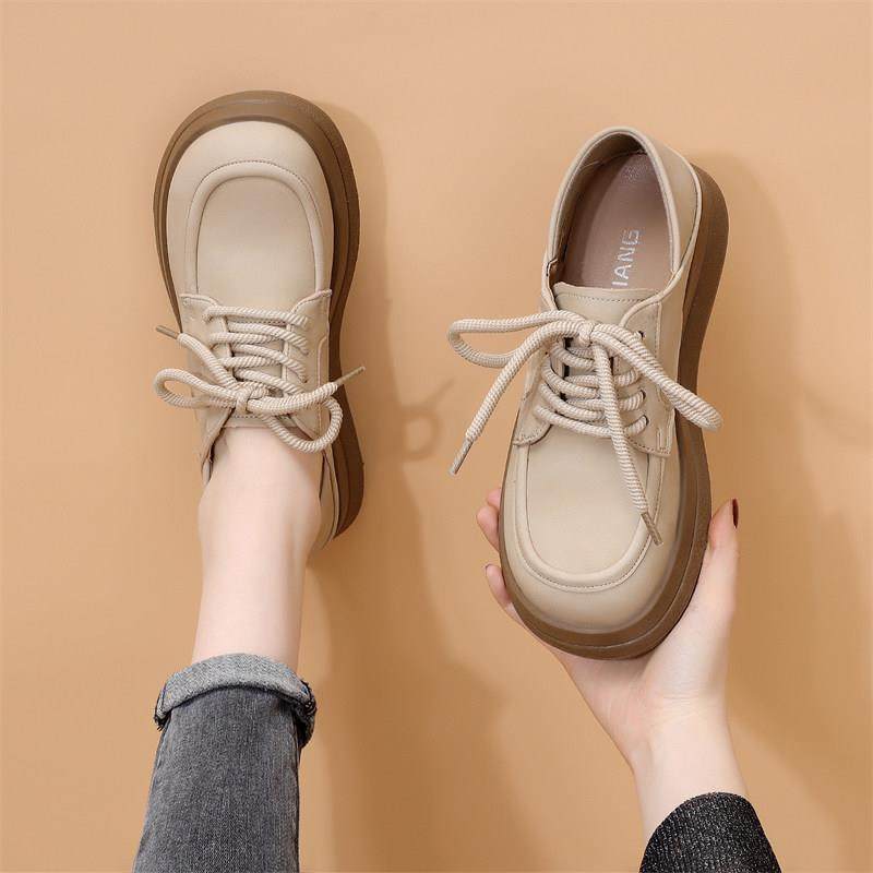 百搭乐福鞋女平底2026新款春米色学单鞋英伦风软底小鞋0121e,女鞋,乐福鞋（豆豆鞋）,淘宝优惠券,粉丝福利购,淘宝优惠卷