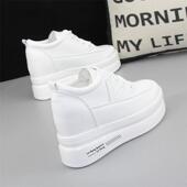 女春季 新款 显瘦坡跟休闲鞋 春内增高小白鞋 百搭10厚底包鞋 r0204rd