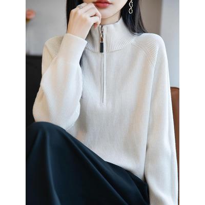 秋冬早秋拉炼高领针织打底衫女2025新款秋上衣洋气大码女装1201u