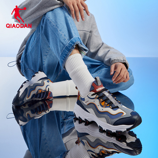 乔丹棉鞋男鞋加绒二棉2026春季新款熊猫鞋防滑厚底老爹鞋男运动鞋