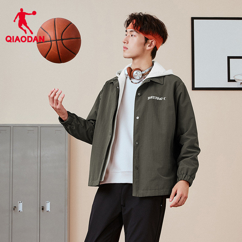 乔丹经编绒风衣男子2026新款商场同款防泼水抗静电防风科技加厚