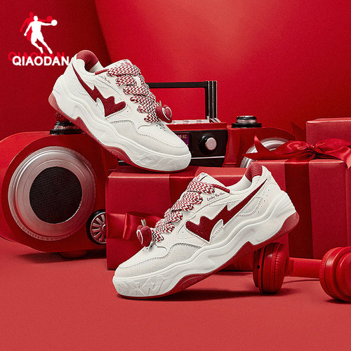 乔丹板鞋红色面包鞋潮流休闲鞋