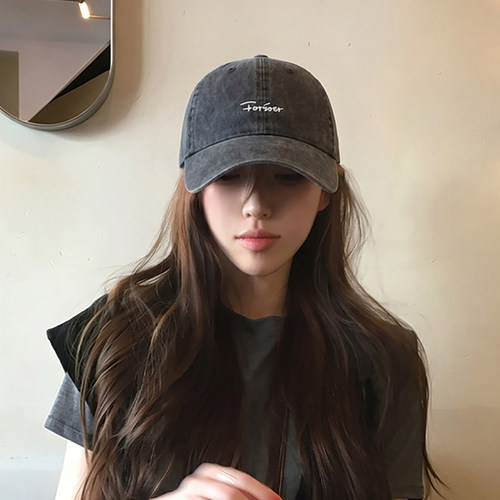 保暖帽子复古风水洗牛仔棒球帽女2026新款秋季运动潮流显脸1008e