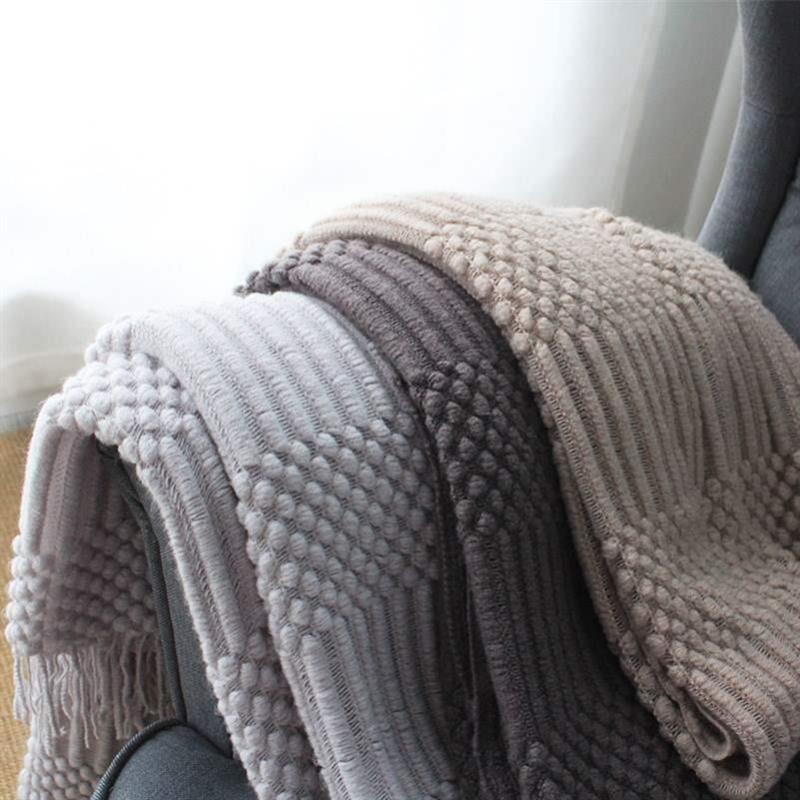 knitted airconditioning small blanket siesta bubble blanket