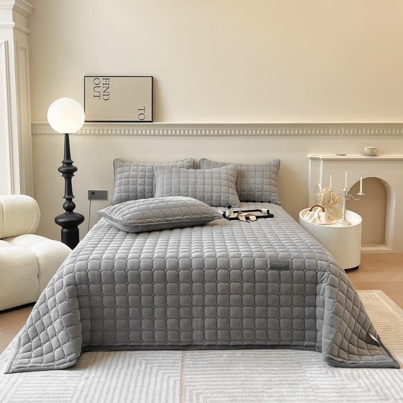 Velvet Bedsheet Bedspread Bed Sheet Bedcover Coverlet linens