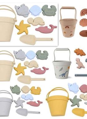 Silicone Beach Toys Kids Sand Molde Tools Set Summer Water P