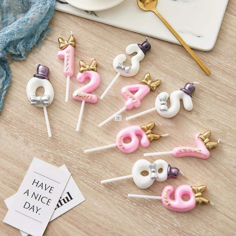 1pc cute Boy Girl Number Candle Birthday Party Supplies