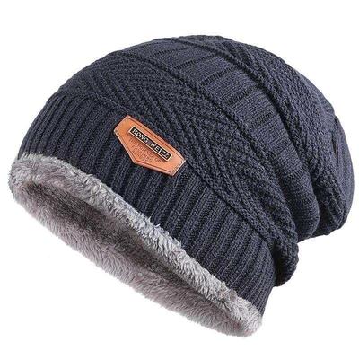 Men Warm Beanie Hat Winter Knitting Wool Hats for Uni Cap