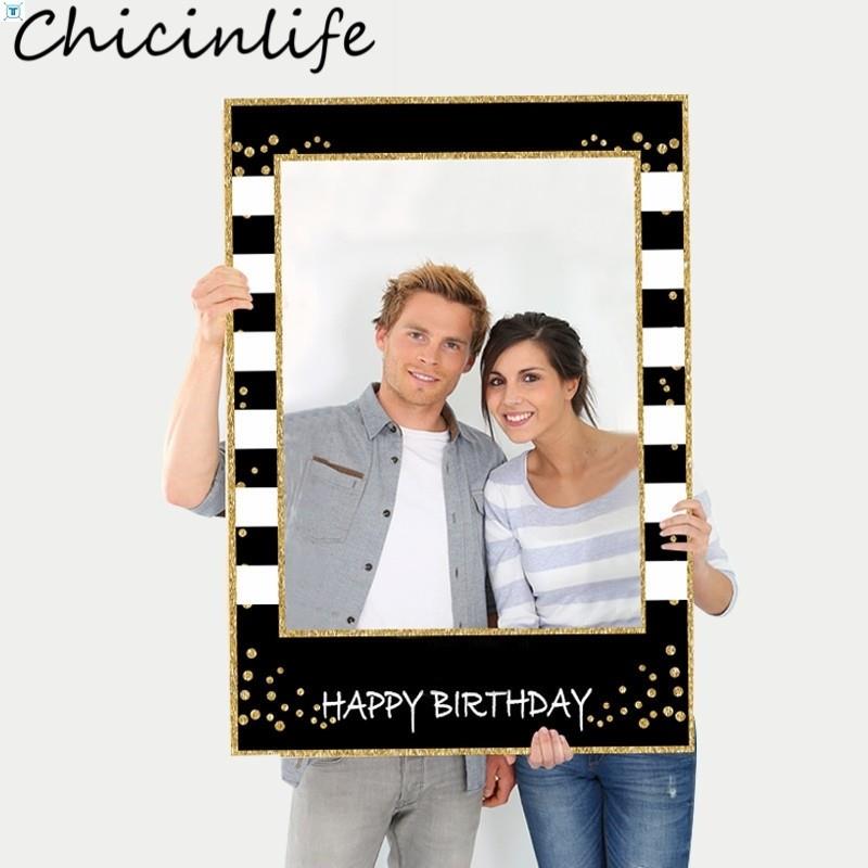 1Pcs Happy Birthday Photo Booth Frame Props Kids