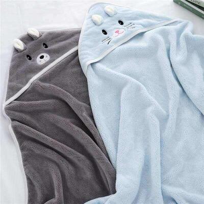 Baby Hooded Towels Newborn Bathrobe Bath Towel Kids Blanket