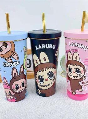 2024 Labubu Periphery 750ml Insulated Cup Cute Cartoon Insul