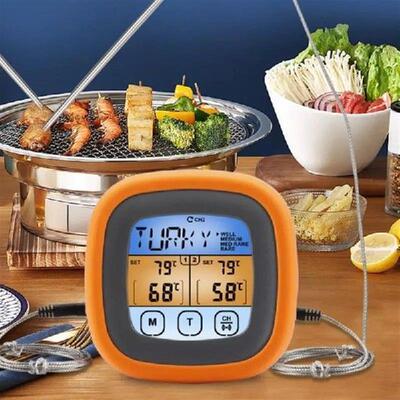 Digital Remote Wireless Food Kitchen Oven Thermometer Probe