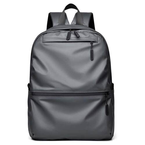 .Backpack men shool travel shoulder bag student soft black