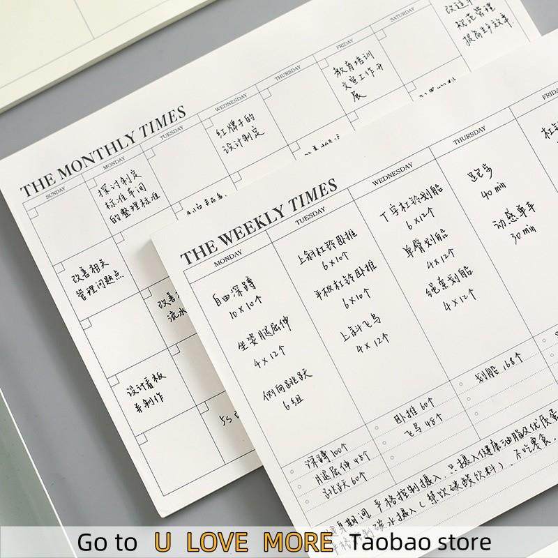 2025 agenda planner schedule notepad B5 60 sheets tearable
