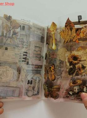 20 Sheets Vintage PET Sticker Book Diy Diary Butterfly INS A