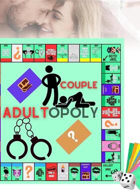 Couple Adultopoly Board Game Night Card Props for Adult棋盘