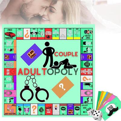 Couple Adultopoly Board Game Night Card Props for Adult棋盘