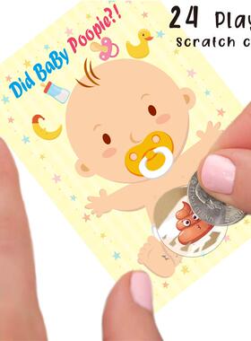 Baby Shower Party Gender Revealing Game Scratch Cards Baby