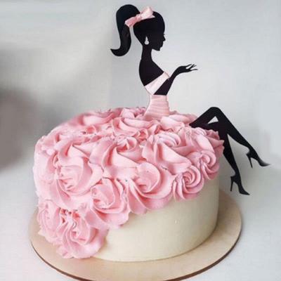 High Heels Lady Girl Acrylic Cake Topper for Birthday Weddin