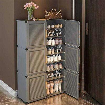 @Outdoor Large Capacity Corridor Shoe Rack Storage Cabinet