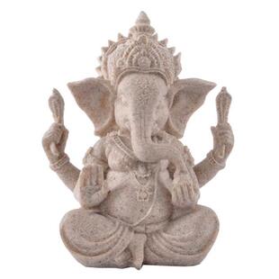 Indian Elephant Sandstone Home Sculpture for Ganesha Vintage