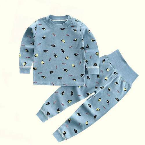 Spring Autumn Children Pajamas Set High Waist Cotton Kids Lo