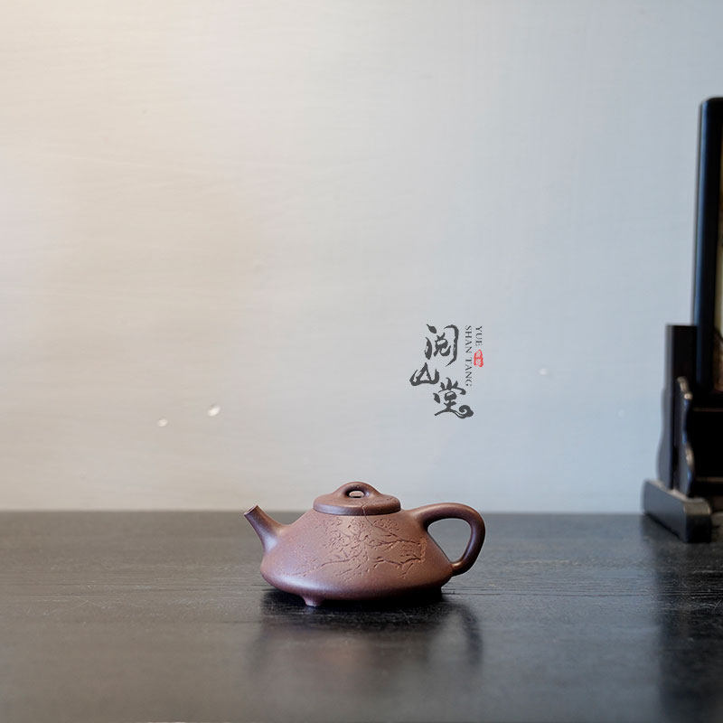 阅山堂 | 子冶石瓢 蠡墅青灰泥 玩家级泥料 紫砂壶 名家全手工