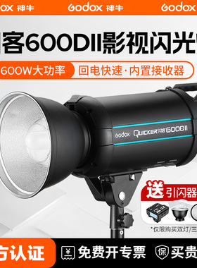 Godox 神牛闪客600D II二代三代高速同步摄影闪光灯400/600W专业室内摄影棚摄影灯人像静物拍照补光灯旗舰款