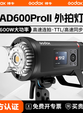 （二代升级）神牛AD600 PRO II二代外拍灯高速同步闪光灯TTL自动测光频闪AD600BMII高速连拍600W大功率摄影灯