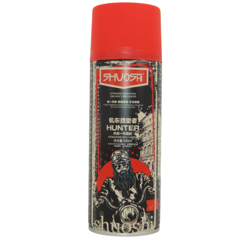 SHUOSHI机车猎型者风型一号黑胶男士蓬松塑型定型喷雾发胶500ML