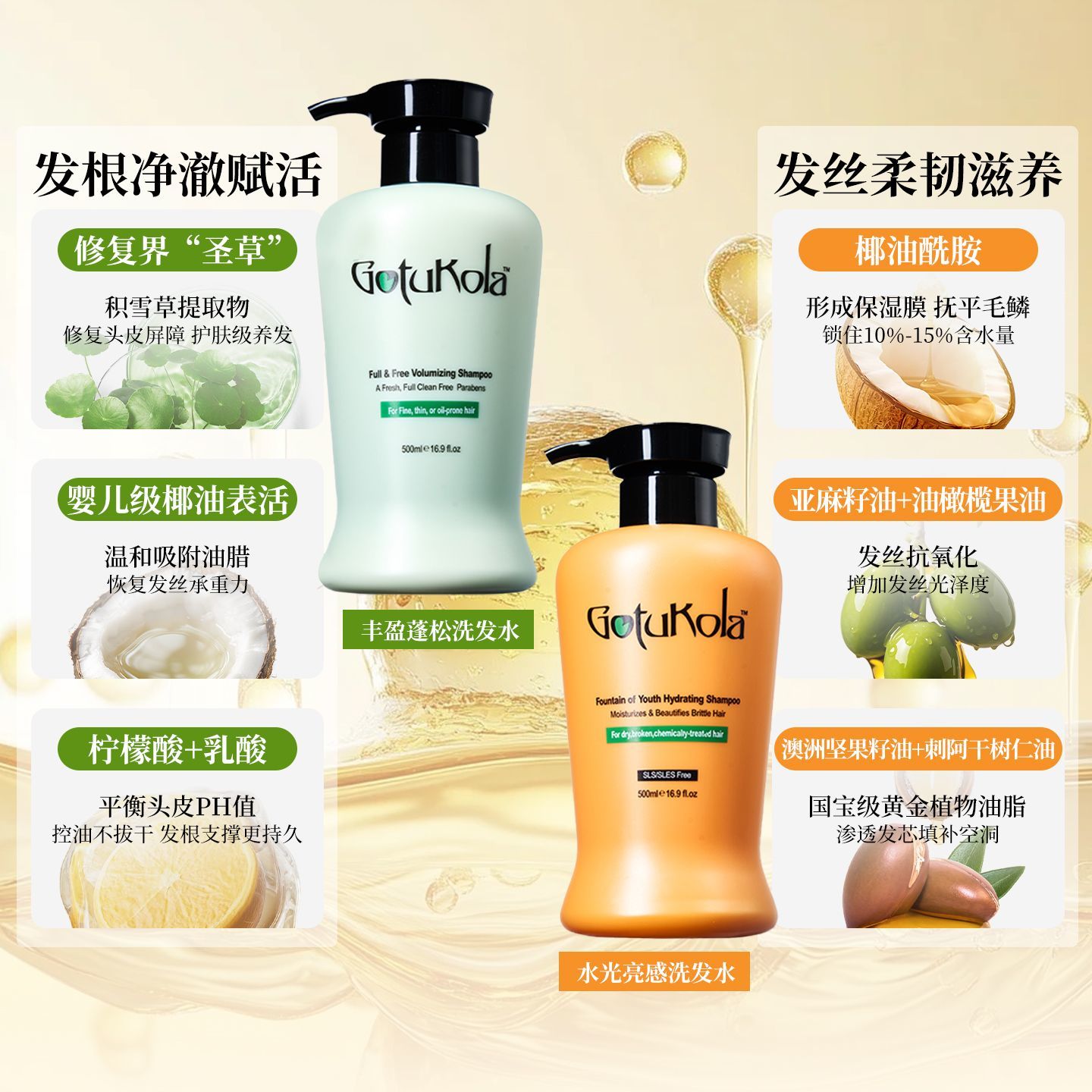 有防伪!章小蕙推荐狗头考拉洗发水GOTUKOLA洗发水控油蓬松顺滑