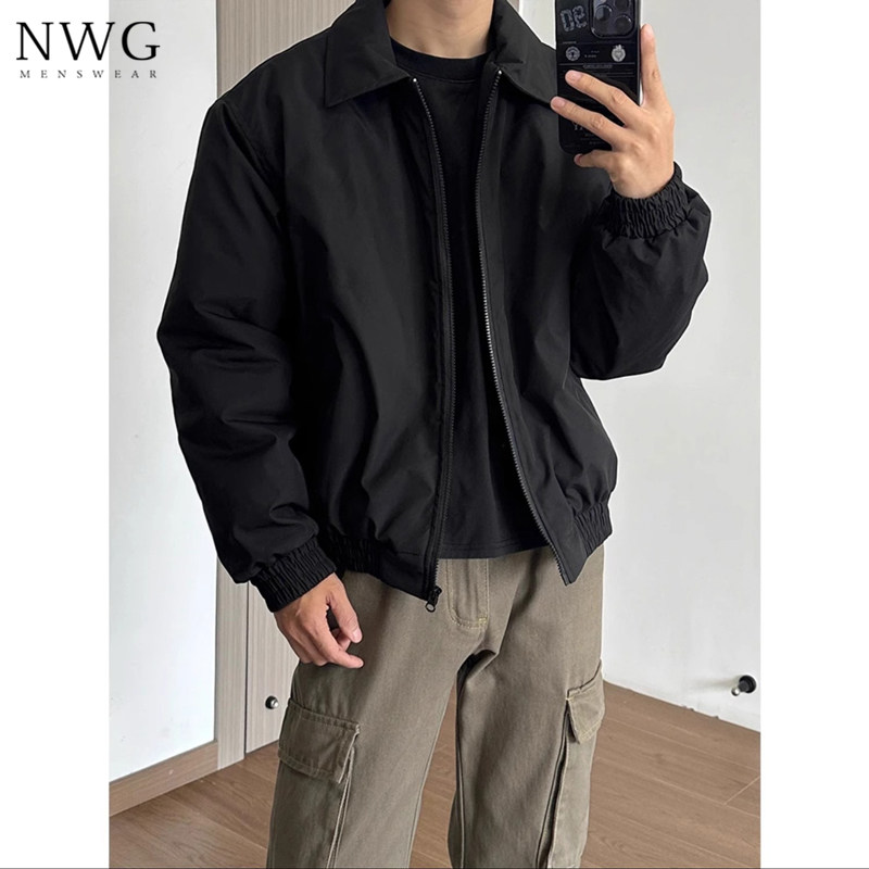 飞行服棉衣夹克男春秋季新款美式高级感宽松短款翻领外套休闲棉服