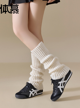 腿套堆堆袜子女春秋白色辣妹y2k袜套显瘦中筒袜亚文化穿搭小腿袜