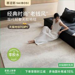 赛波斯现代轻奢无胶客厅地毯曼哈顿意式简约高级感卧室青山美宿