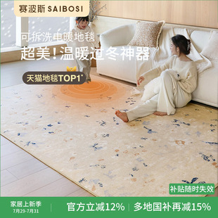 如春 赛波斯四季 可拆洗电暖地毯客厅地暖垫取暖器发热加热地垫