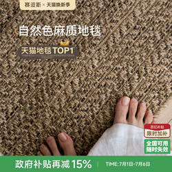 赛波斯土耳其进口平织地毯耐磨耐脏轻奢高级感原木中古风客厅卧室