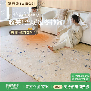 如春 赛波斯四季 可拆洗电暖地毯客厅地暖垫取暖器发热加热地垫
