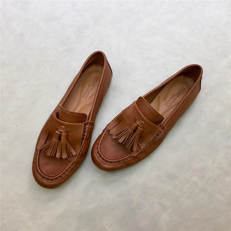 软皮舒适流苏豆豆鞋乐福鞋平底鞋