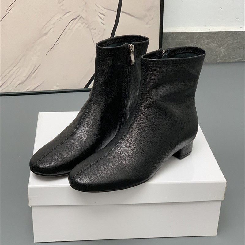 外贸时尚短靴子女瘦瘦靴鞋软真皮中跟粗跟圆头舒适春秋季2025新款,女鞋,弹力靴/袜靴,淘宝优惠券,粉丝福利购,淘宝优惠卷