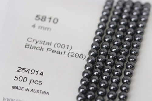 【5810/298灰黑色】施家珍珠手工串珠/奥地利进口通孔圆珠配件DIY