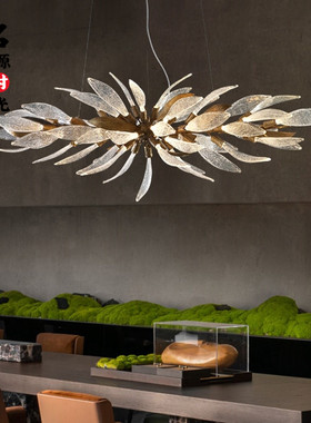 serip蒲公英全铜轻奢别墅客厅主灯高档轻奢酒店餐厅茶室琉璃吊灯