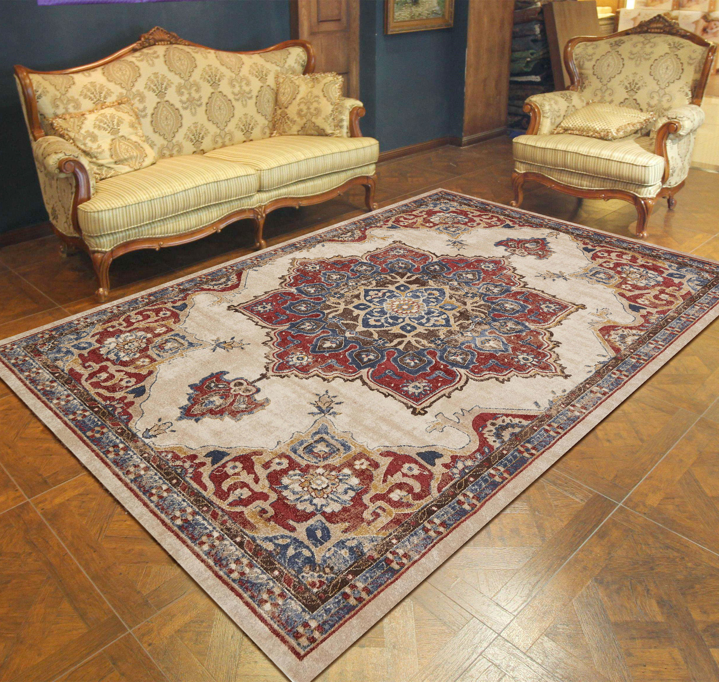 加厚仿羊绒地毯轻奢客厅卧室床边毯摩洛哥复古家用地垫民族风美式,居家布艺,地毯,淘宝优惠券,粉丝福利购,淘宝优惠卷