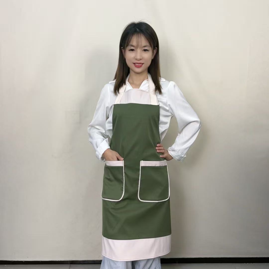 新款复合套头无袖防水防油污皮围裙家用餐厅奶茶店工作服男女围腰
